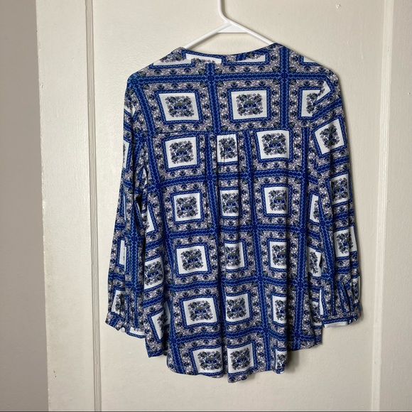 Anthropologie porridge blue belmar boho blouse M - Picture 9 of 9